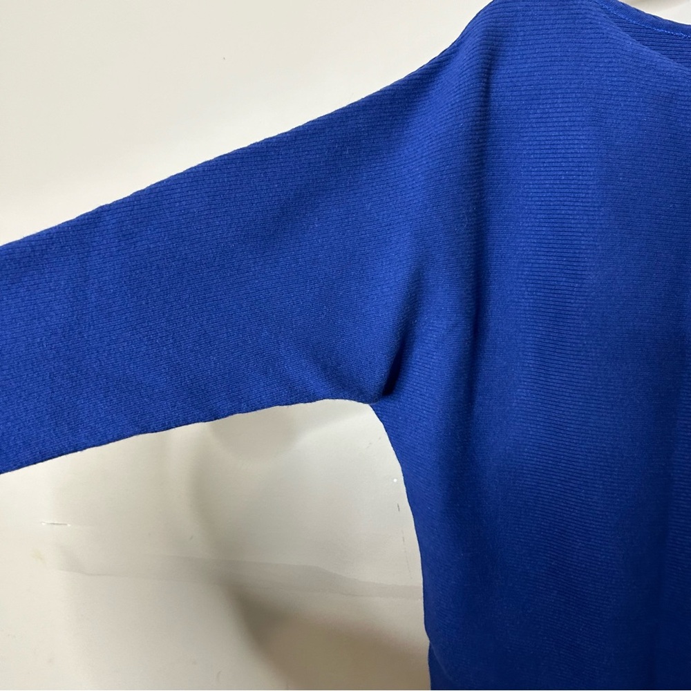 The Reset R Label Ribbed Blue pullover sweater - Picture 3 of 5